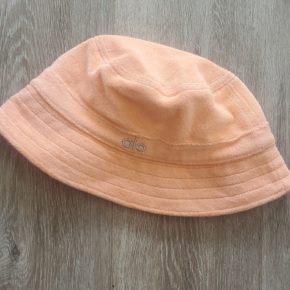 ALO Yoga Orange Bucket French Terry Hat